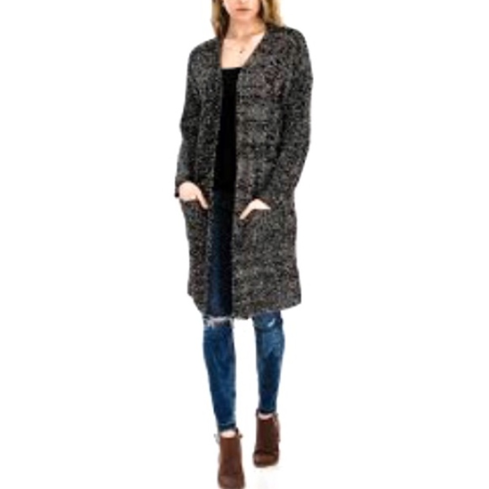 BACIANO Charcoal Long Sweater Coat